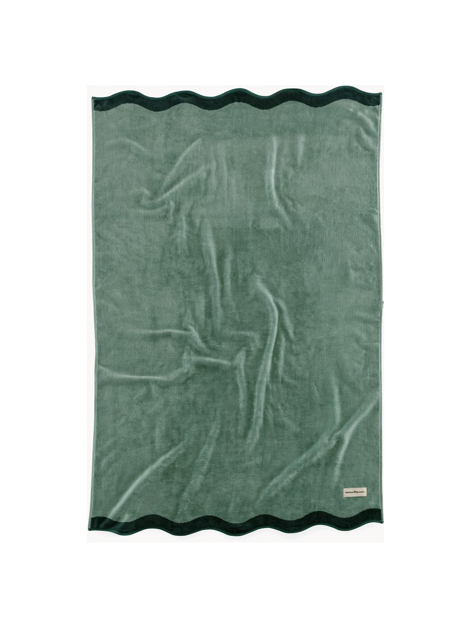 Plážová osuška Wave, 100 % bavlna, Odtiene zelenej, Š 86 x D 168 cm