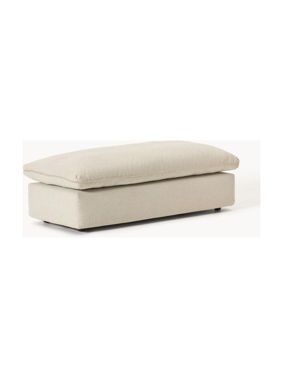 XL-Hocker Felix, Bezug: 100 % Polyester Der strap, Gestell: Massives Kiefern- und Fic, Füße: Kunststoff Dieses Produkt, Webstoff Hellbeige, B 140 x T 60 cm