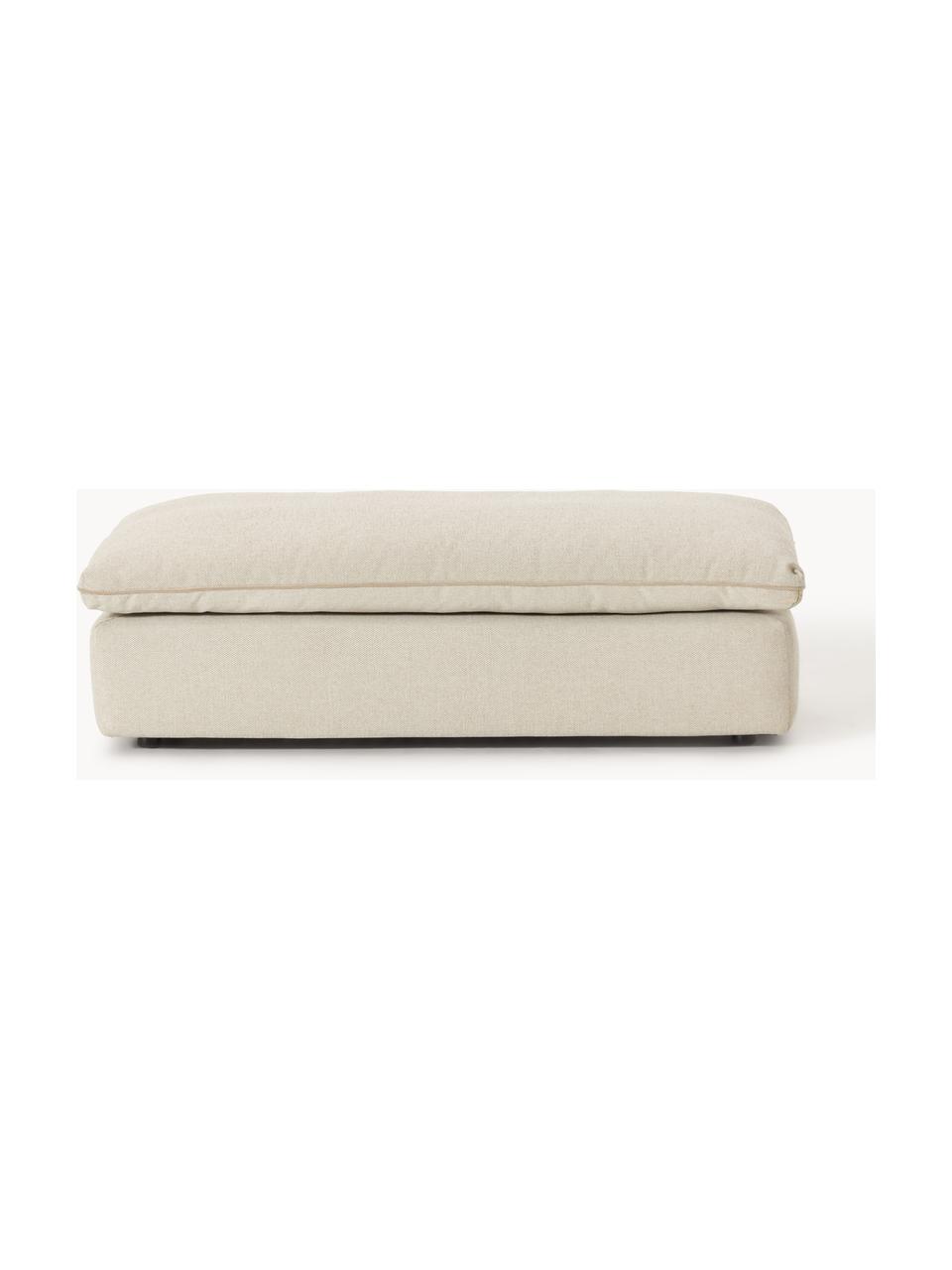 Pouf XL Felix, Tissu beige clair, larg. 140 x prof. 60 cm