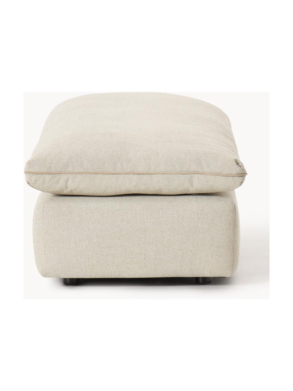 Pouf XL Felix, Tissu beige clair, larg. 140 x prof. 60 cm