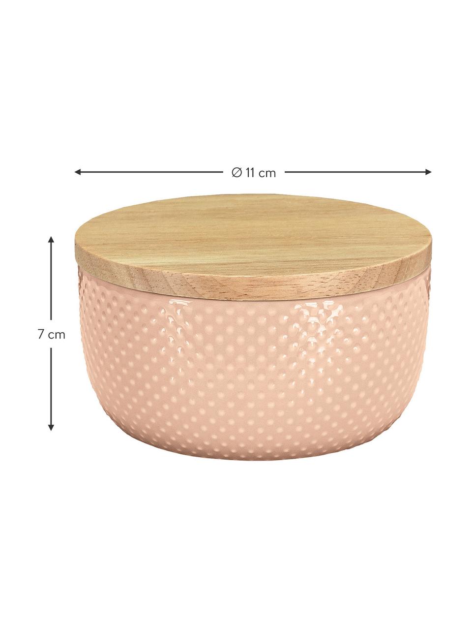 Boîte de rangement salle de bains Dotty, Rose, Ø 11 x haut. 7 cm