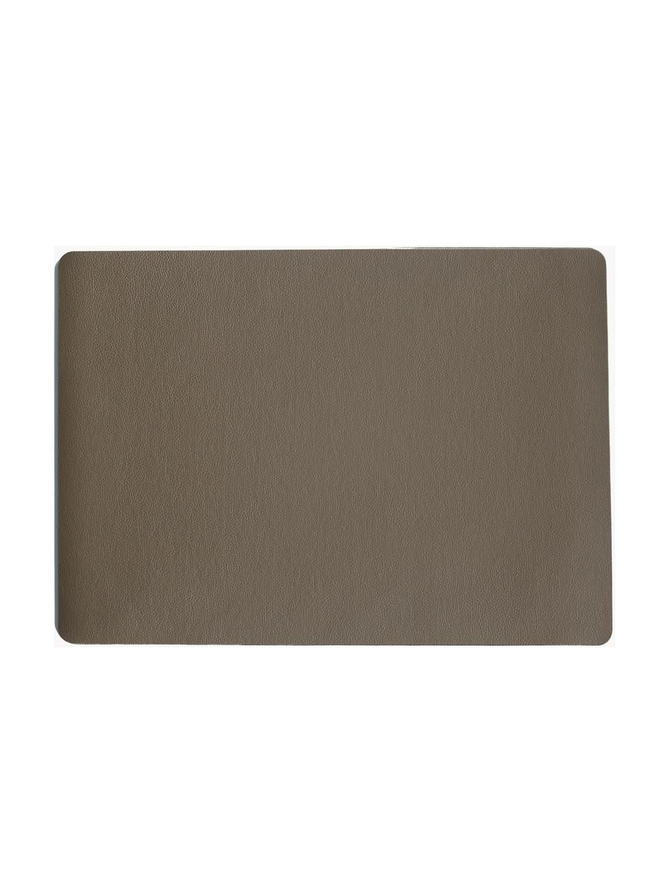 Podkładka ze sztucznej skóry Pik, 2 szt., Tworzywo sztuczne (PVC), Taupe, S 33 x D 46 cm