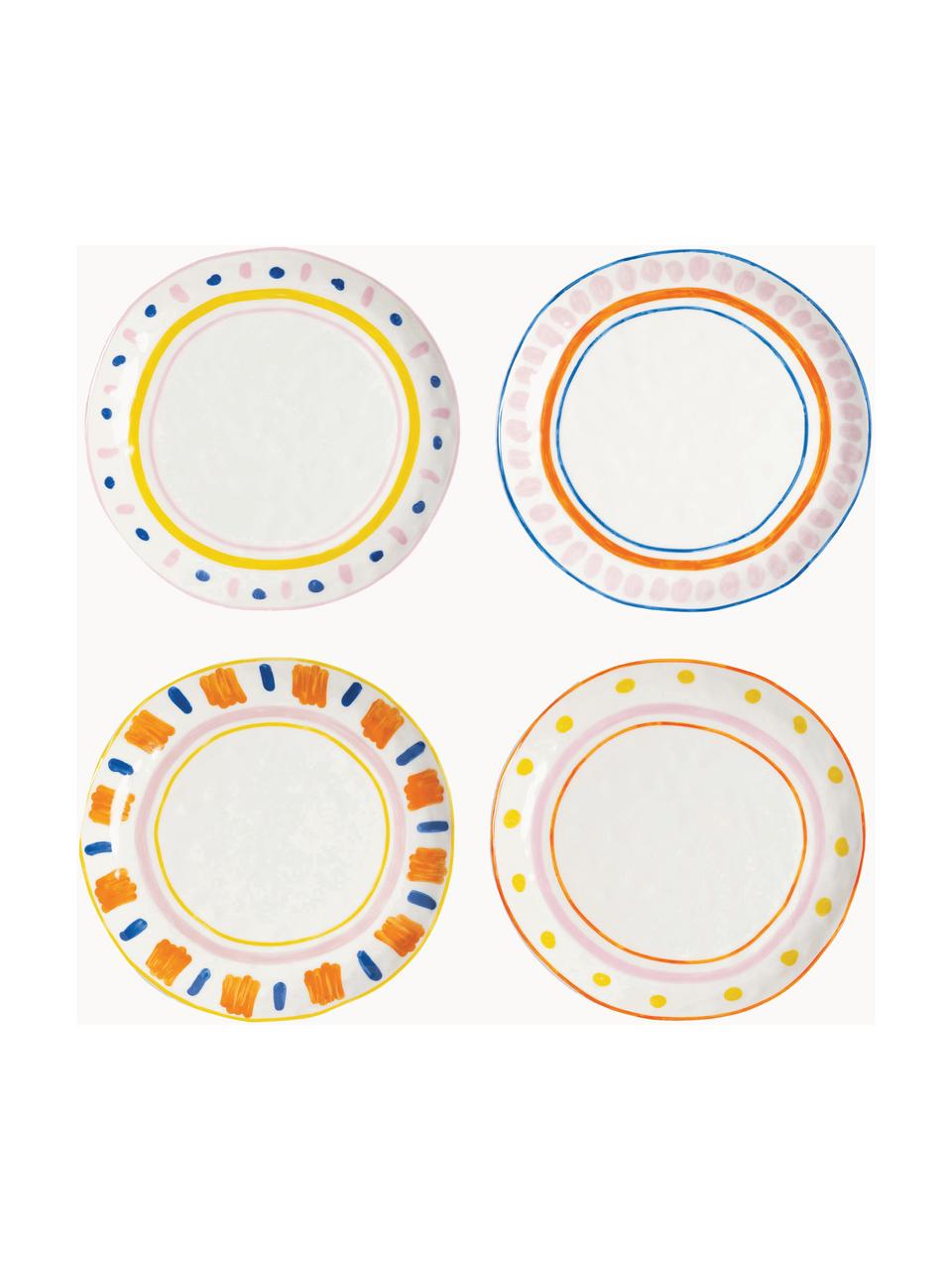 Set de platos postre de porcelana Boavista, 4 uds., Porcelana esmaltado, Multicolor, Ø 22 cm