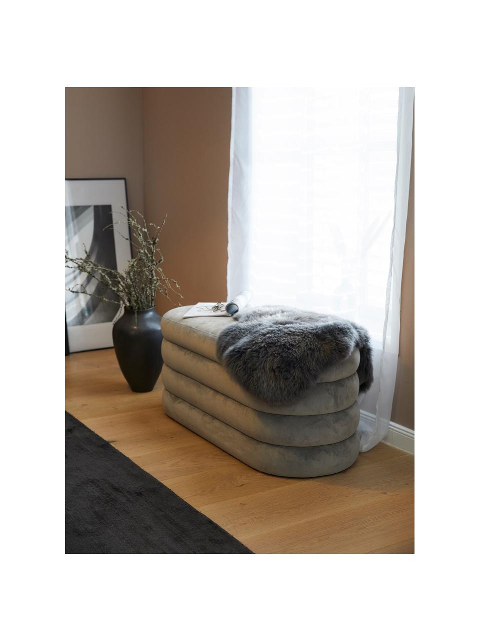 Peau de mouton lisse Oslo, Gris foncé, larg. 60 x long. 90 cm