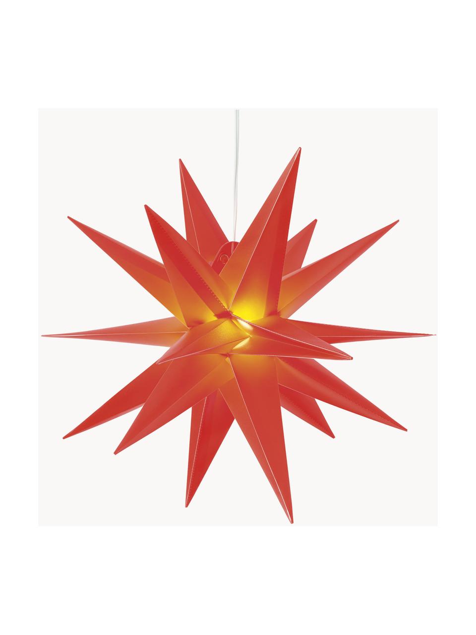 Estrella luminosa LED Zing, con enchufe, Cable: plástico, Rojo coral, An 40 x Al 40 cm