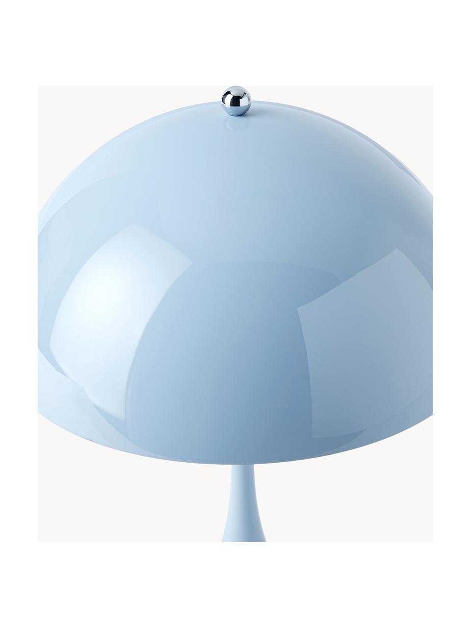 Lampa stołowa LED z funkcją przyciemniania Panthella, W 34 cm, Stelaż: aluminium powlekane, Jasnoniebieska stal, Ø 25 x 34 cm