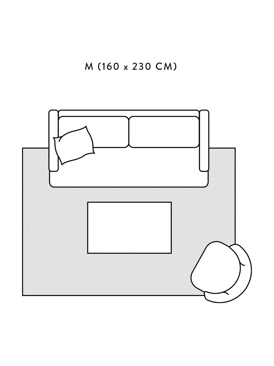 Katoenen vloerkleed Tanya met ton sur ton geweven streepstructuur en franjes, 100% katoen, Greige, B 200 x L 300 cm (maat L)