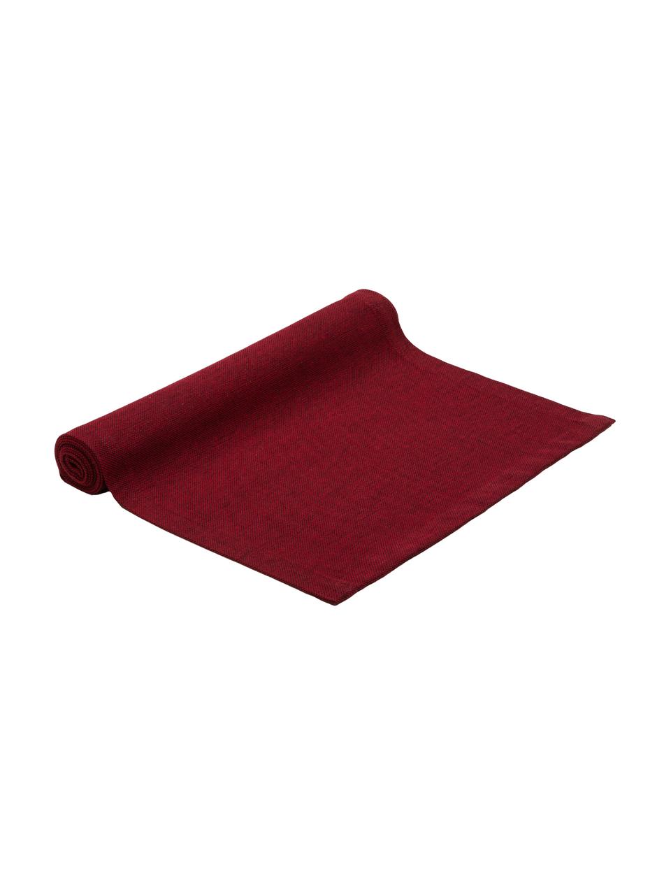 Stolní běhoun z bavlněné směsi Riva, 55 % bavlna, 45 % polyester, Červená, Š 40 cm, D 150 cm