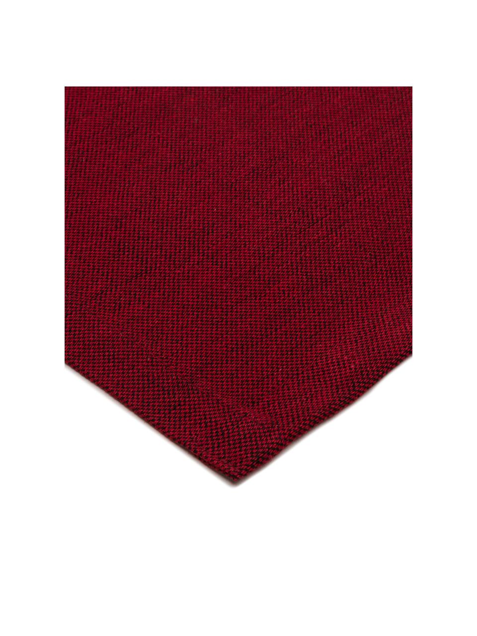 Bieżnik z mieszanki bawełny Riva, 55% bawełna, 45% poliester, Czerwony, S 40 x D 150 cm