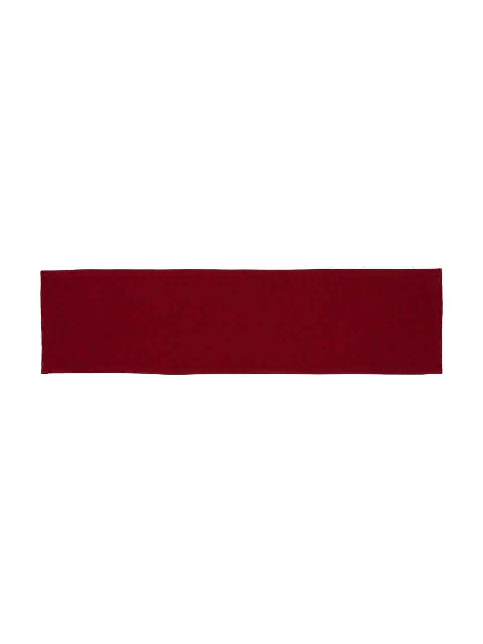 Chemin de table rouge Riva, 55 % coton, 45 % polyester, Rouge, larg. 40 x long. 150 cm