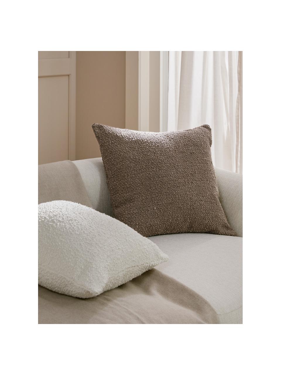 Bouclé povlak na polštář Coda, 97 % polyester, 3 % akryl, Taupe, Š 50 cm, D 50 cm