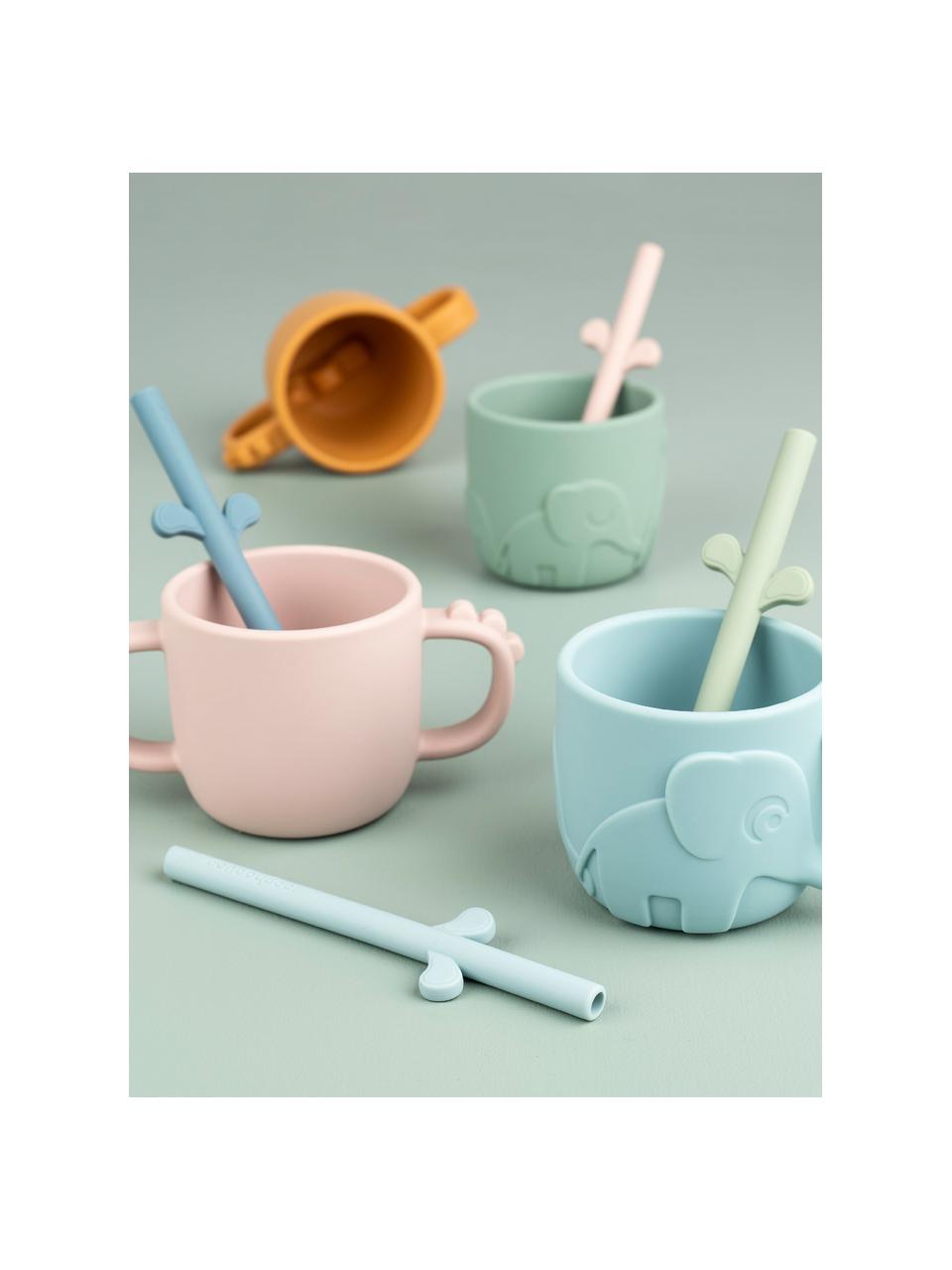 Siliconen rietjesset Peekaboo, 5-delig, 100% siliconen, Meerkleurig, L 14 cm