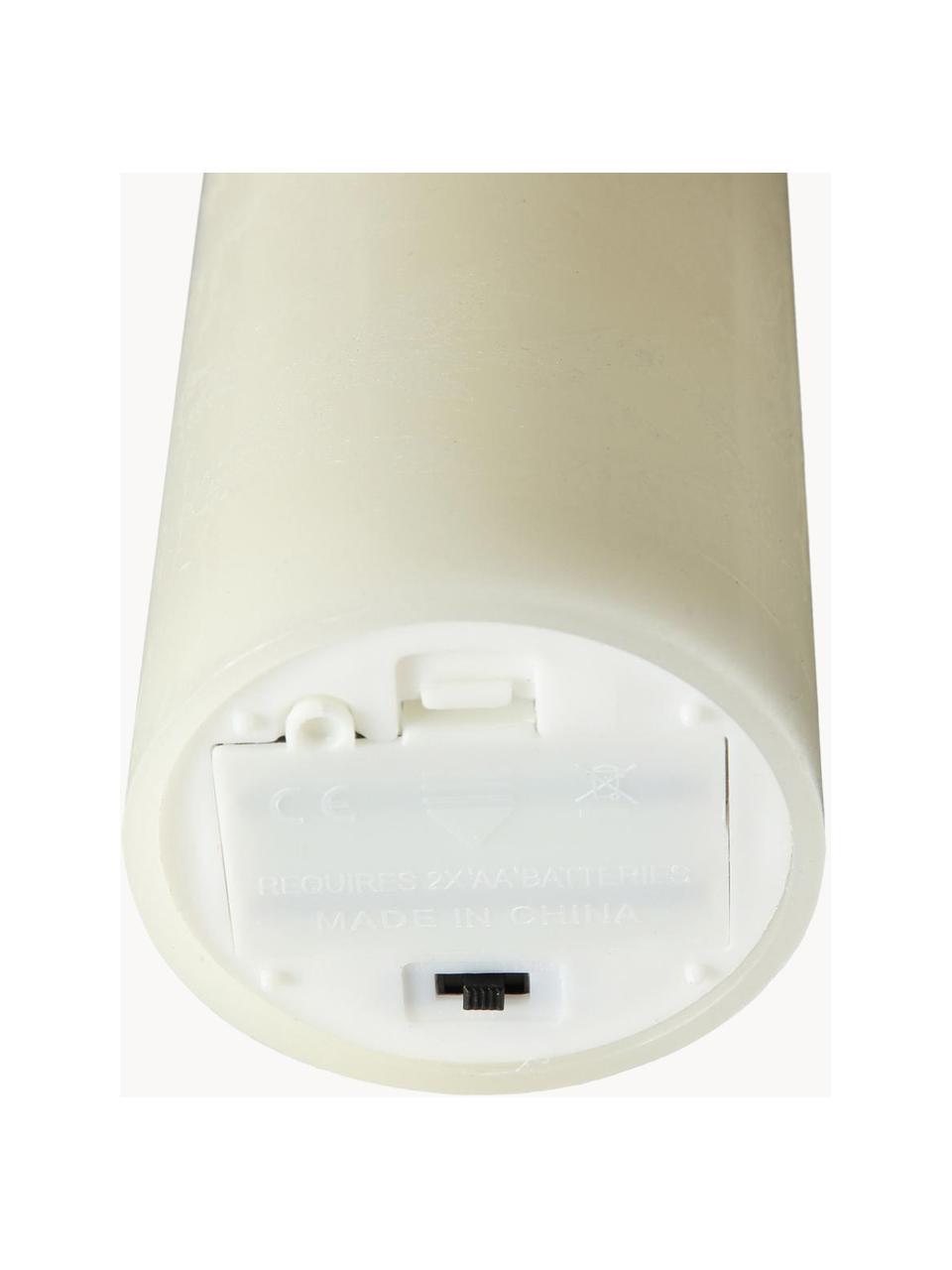 LED-Kerze Bino mit Flackerfunktion, H 12 cm, Cremeweiss, Ø 8 x H 12 cm