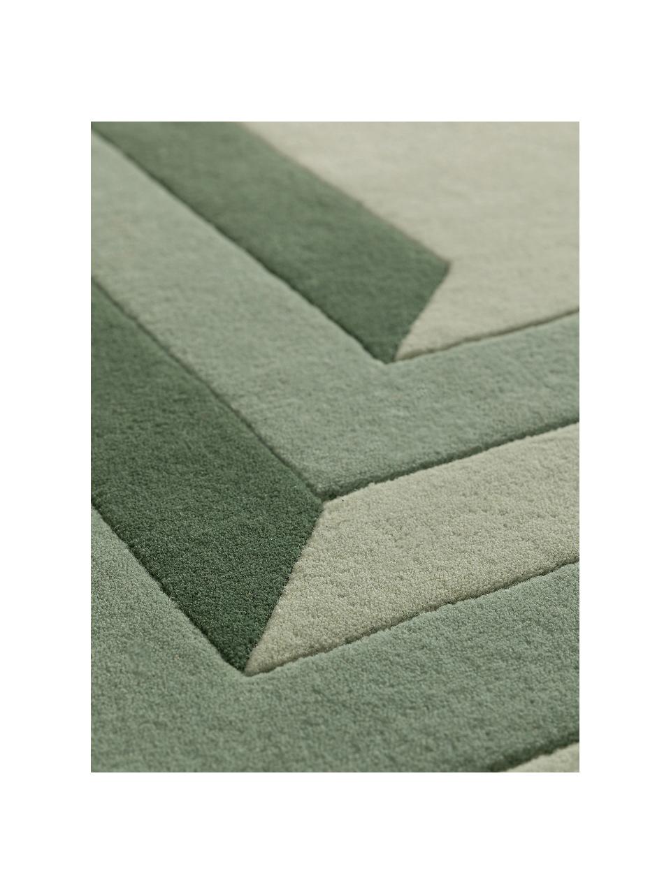 Alfombra artesanal de lana Tilo, 100% lana

Las alfombras de lana se pueden aflojar durante las primeras semanas de uso, la pelusa se reduce con el uso diario., Tonos verdes, An 160 x L 230 cm (Tamaño M)