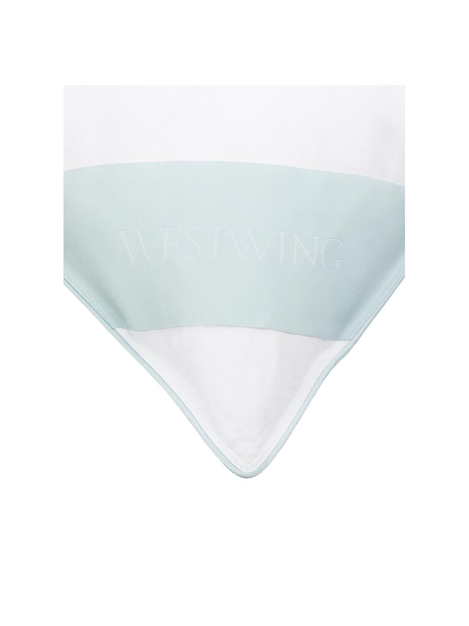 Oreiller en plumes Comfort, doux, Blanc, larg. 40 x long. 80 cm