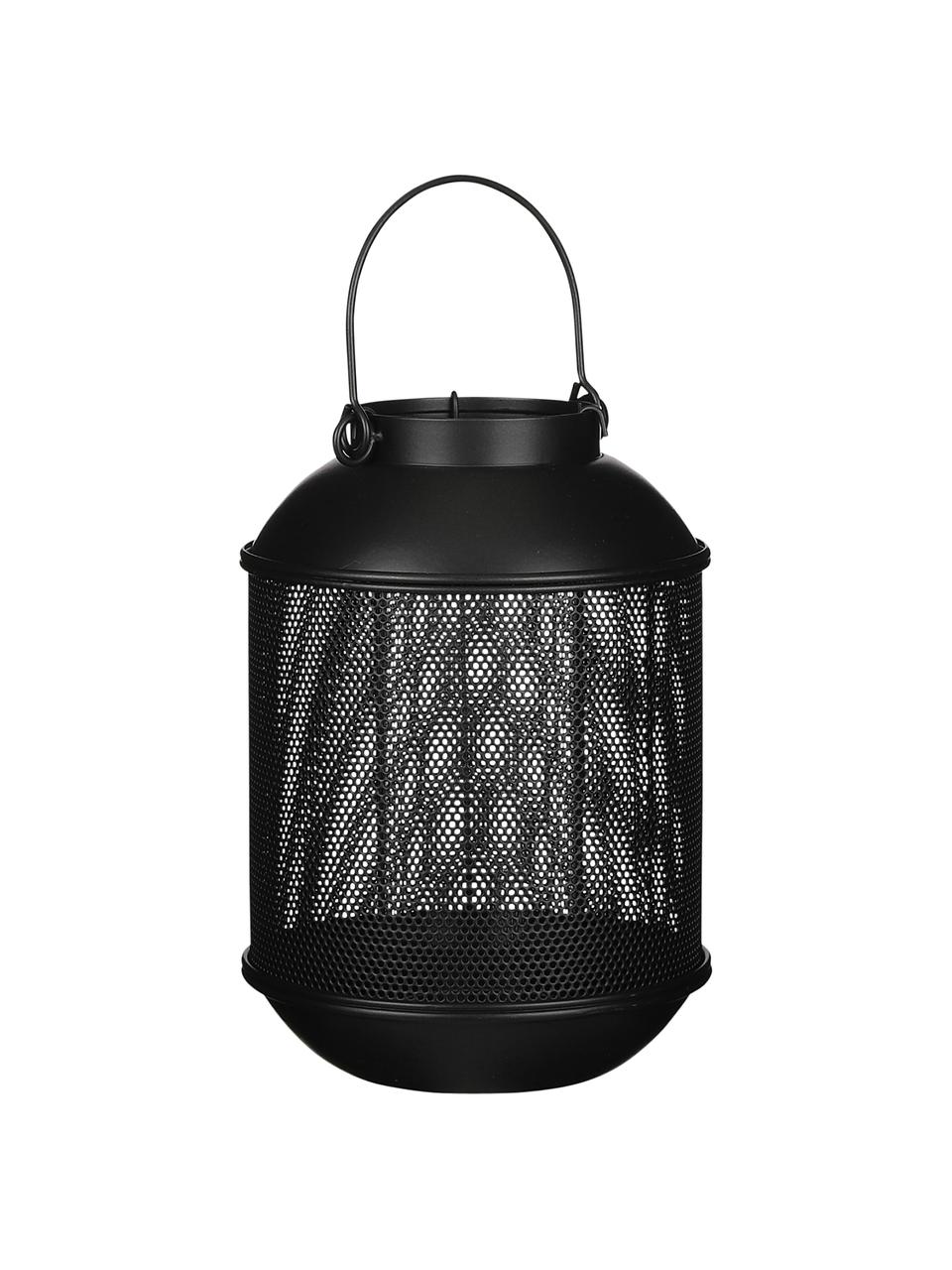 Lanterna nero Borneo, Metallo rivestito, Nero, Ø 16 x Alt. 23 cm