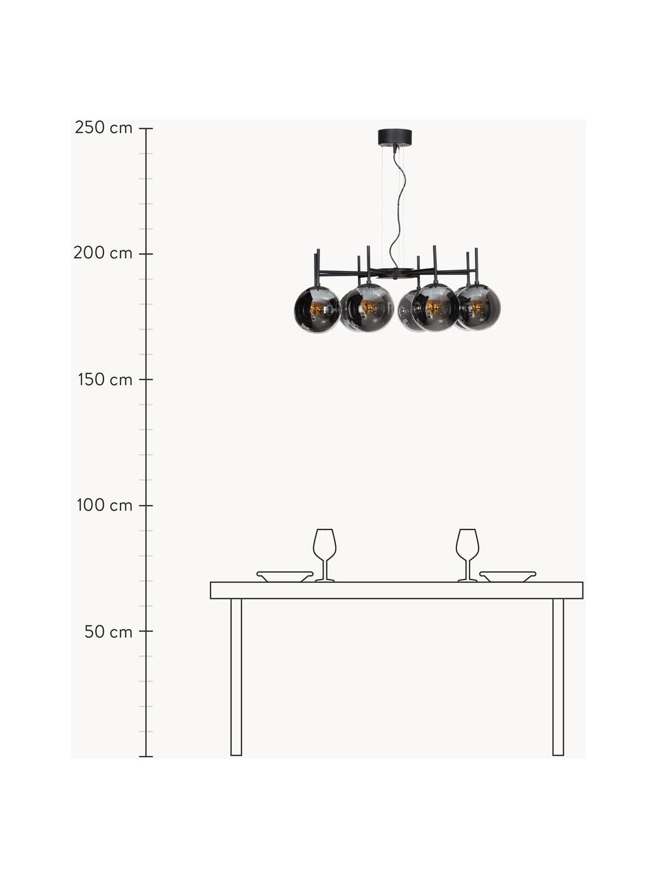 Lampa wisząca Boyle, Czarny, Ø 83 x W 32 cm