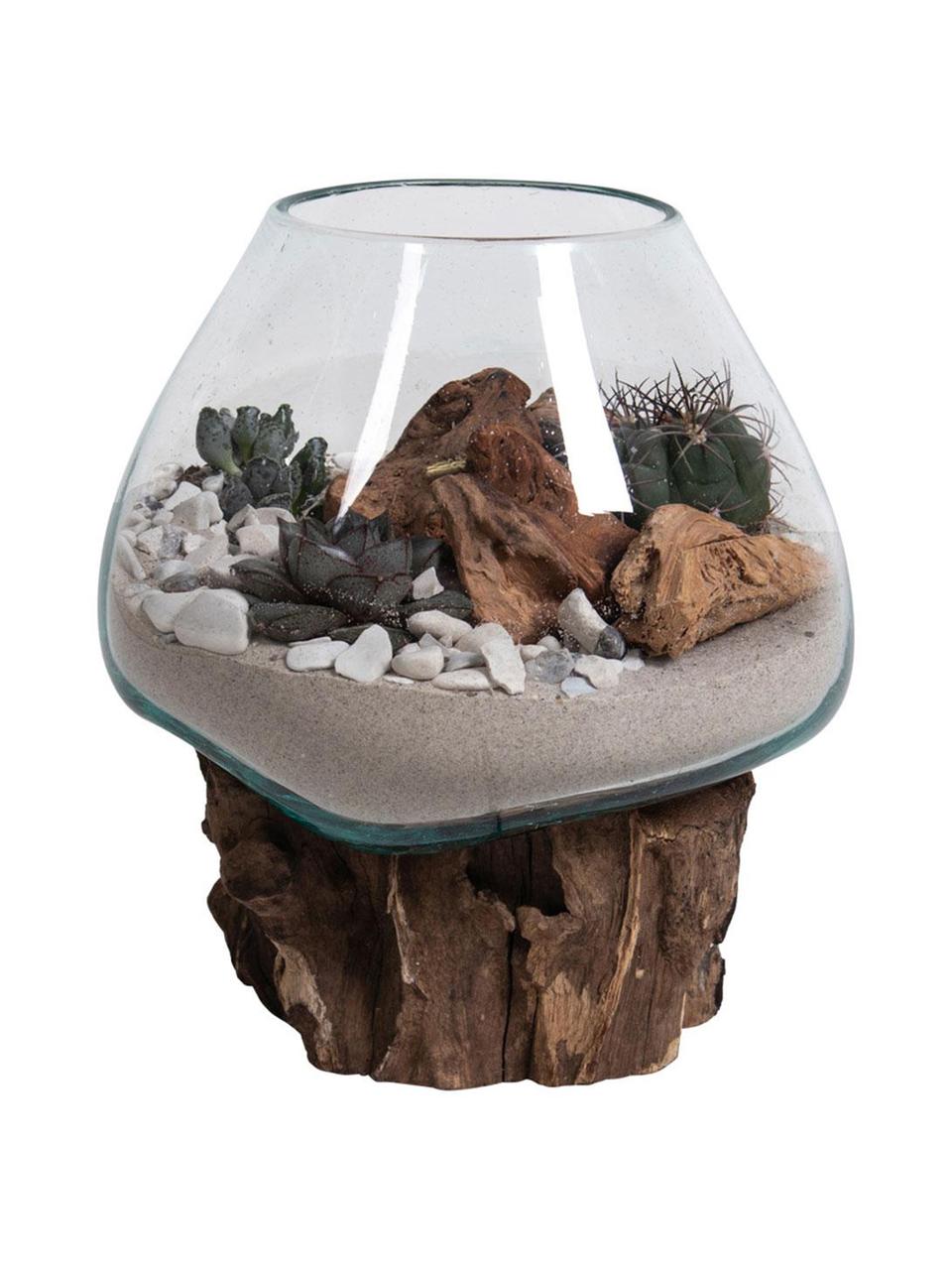 Pieza decorativa Waterdrop, Recipiente: vidrio, Marrón, transparente, Ø 20 x Al 20 cm