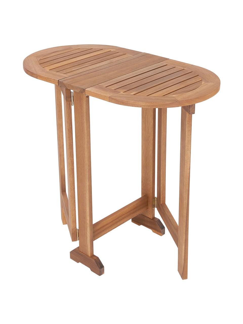 Mesa de balcón de madera de acacia Wings, Madera de acacia con certificado FSC®, Madera de acacia, An 80 x F 45 cm