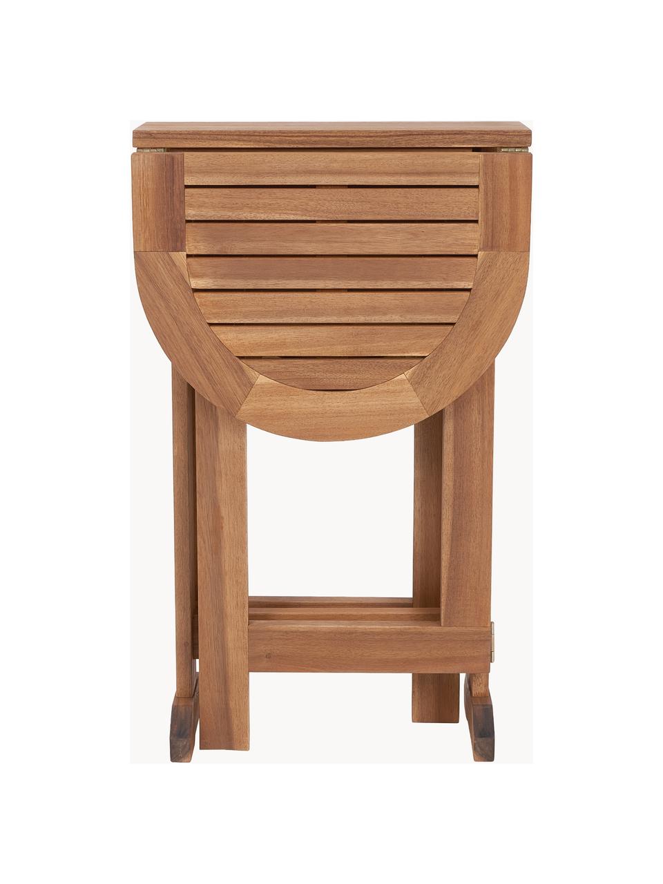 Mesa de balcón de madera de acacia Wings, Madera de acacia con certificado FSC®, Madera de acacia, An 80 x F 45 cm