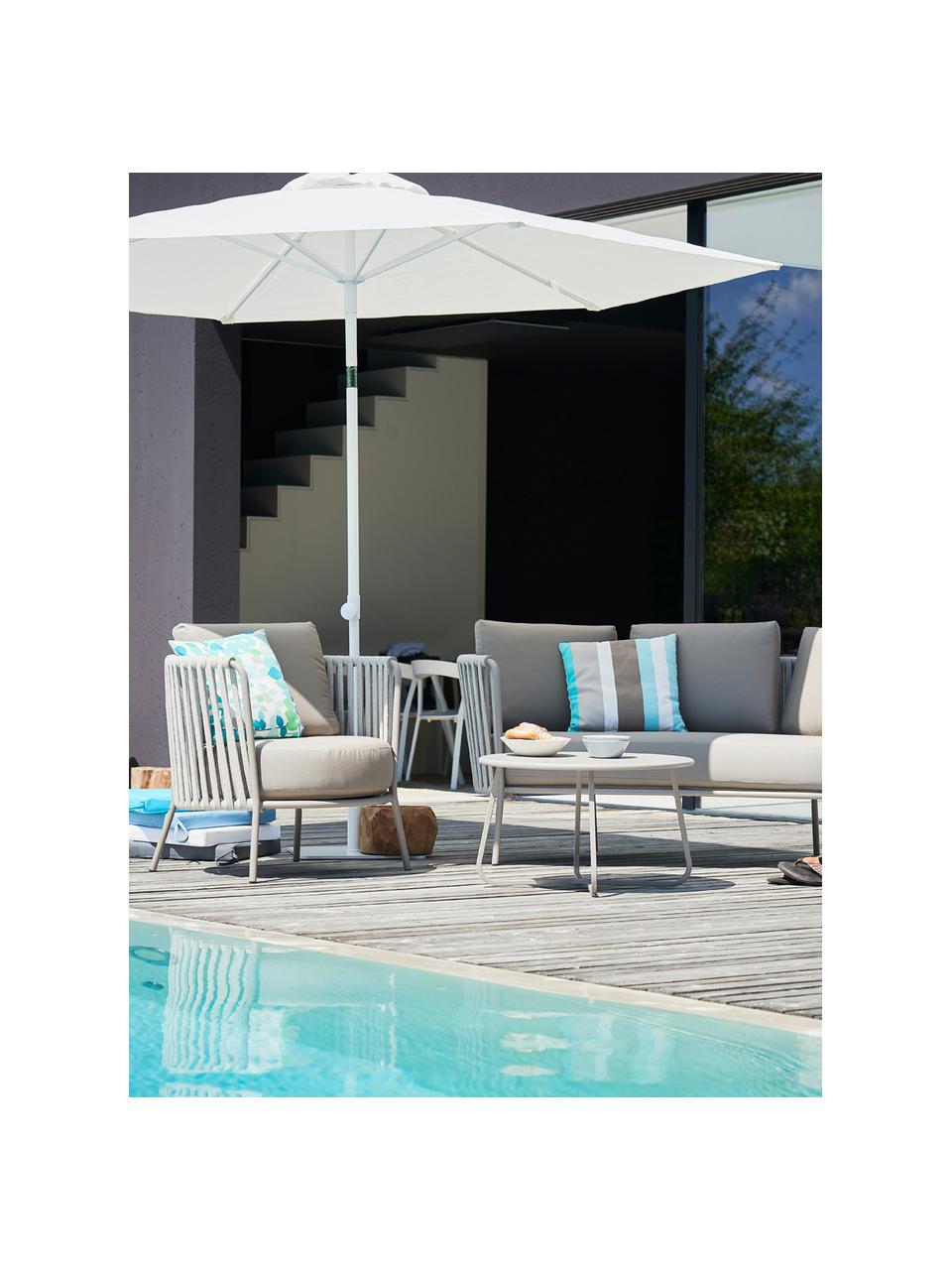 Outdoor loungefauteuil  Sunderland met zitkussen, Poten: galvanisch verzink en gep, Bekleding: polyacryl, Taupe, lichttaupe, B 73 x D 74 cm