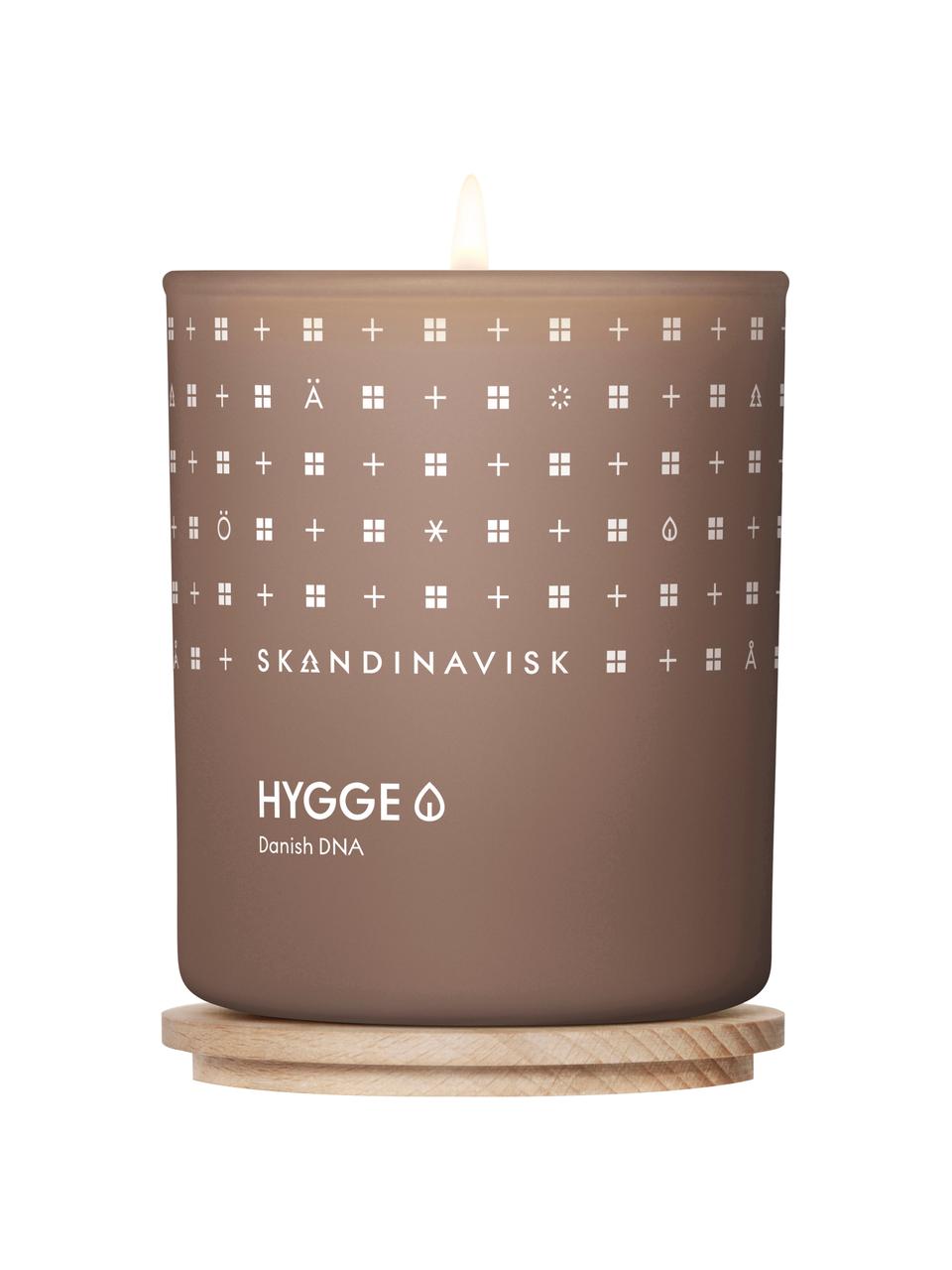 Vonná sviečka Hygge (čierny čaj, lístky mäty, sušené jablká), Hnedá, Ø 8, V 10 cm