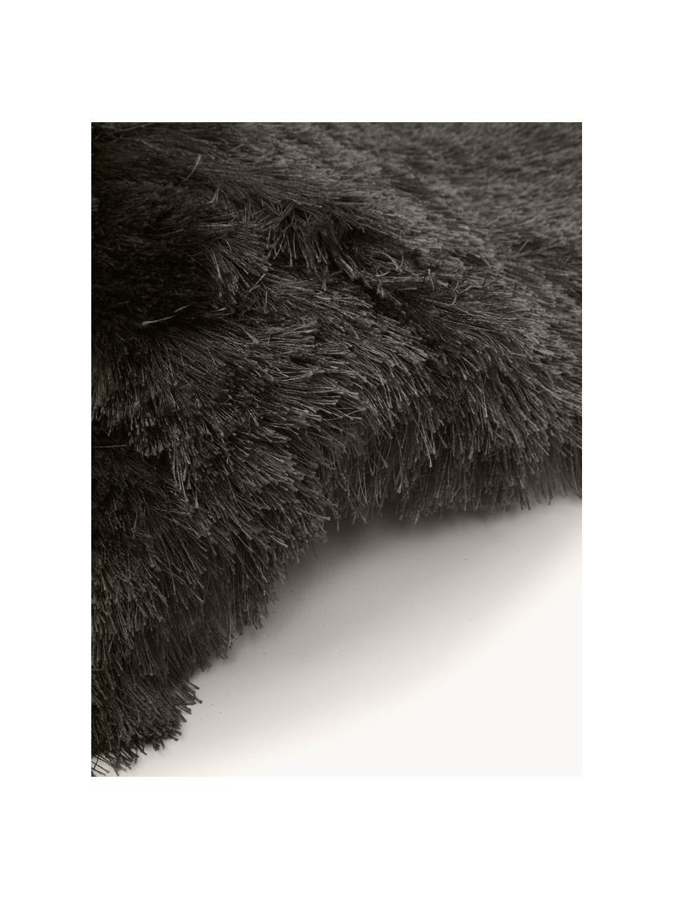 Tapis shaggy longs poils Jimmy, Anthracite, larg. 80 x long. 150 cm (taille XS)