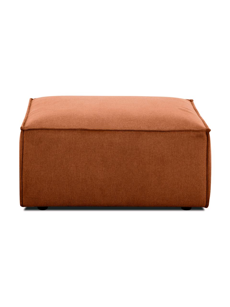Voetenbank Lennon, Bekleding: polyester De slijtvaste b, Frame: massief grenenhout, FSC-g, Poten: kunststof De poten bevind, Geweven stof terracotta, B 88 x D 88 cm