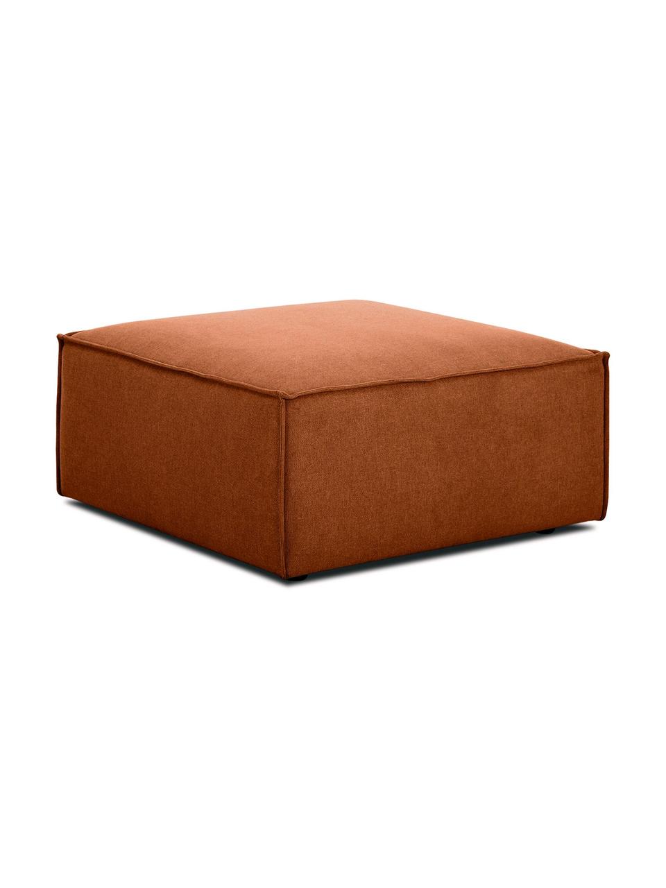 Sofa-Hocker Lennon, Bezug: Polyester Der hochwertige, Gestell: Massives Kiefernholz, FSC, Füße: Kunststoff Die Füße befin, Webstoff Terrakotta, B 88 x H 43 cm