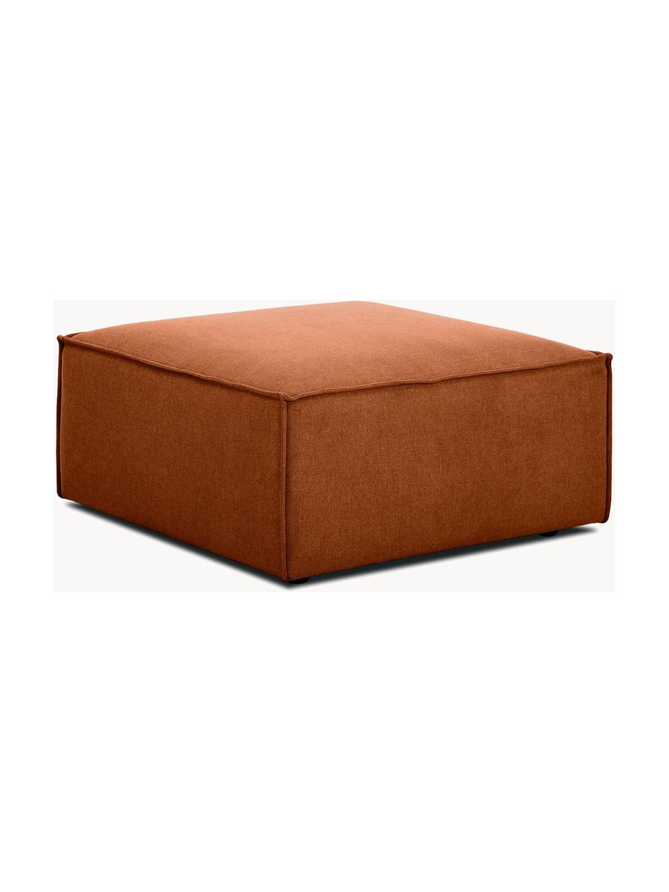 Pouf Lennon, Tissu terracotta, larg. 88 x prof. 88 cm