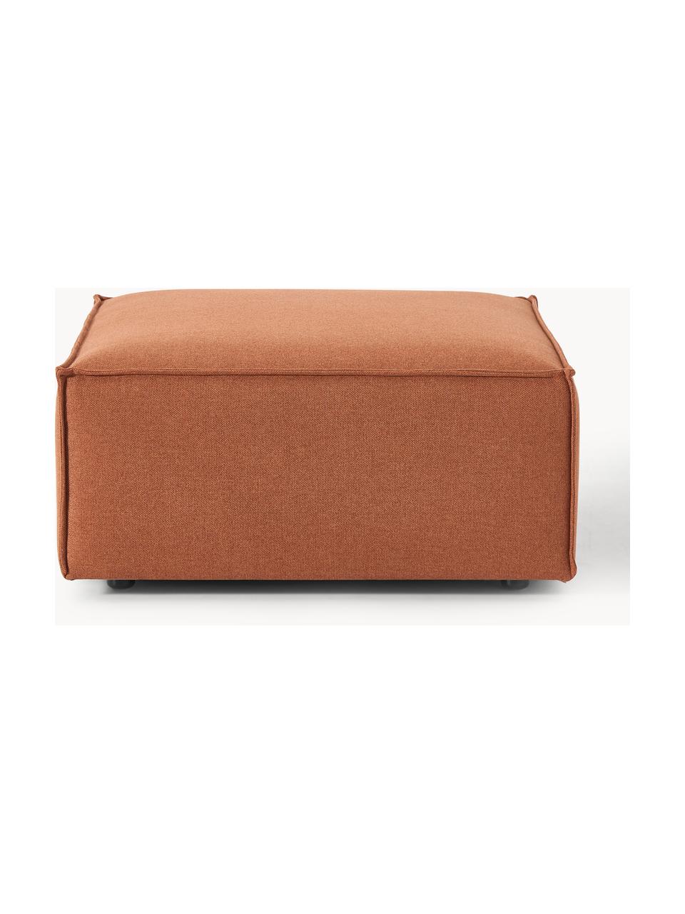 Sofa-Hocker Lennon, Bezug: Polyester Der hochwertige, Gestell: Massives Kiefernholz, Spe, Webstoff Terrakotta, B 88 x T 88 cm