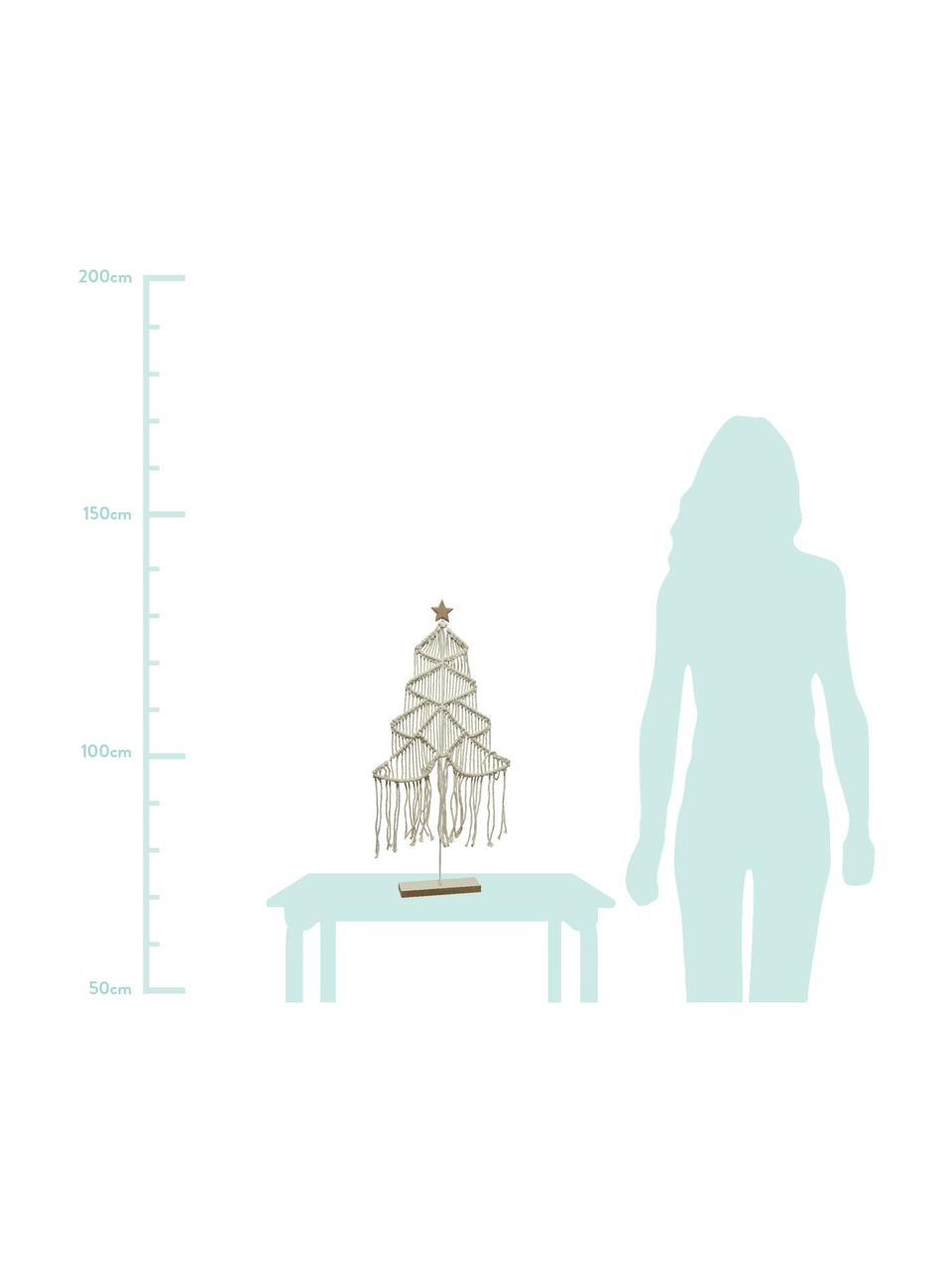 Figura decorativa Winter, Estructura: metal, recubierto, Blanco, marrón, Al 215 cm