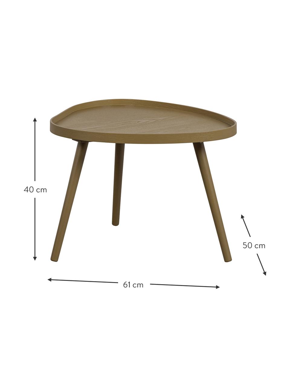Stolik pomocniczy z drewna Mae, Blat: płyta pilśniowa (MDF) pow, Nogi: drewno sosnowe powlekane, Drewno naturalne, S 61 x W 40 cm
