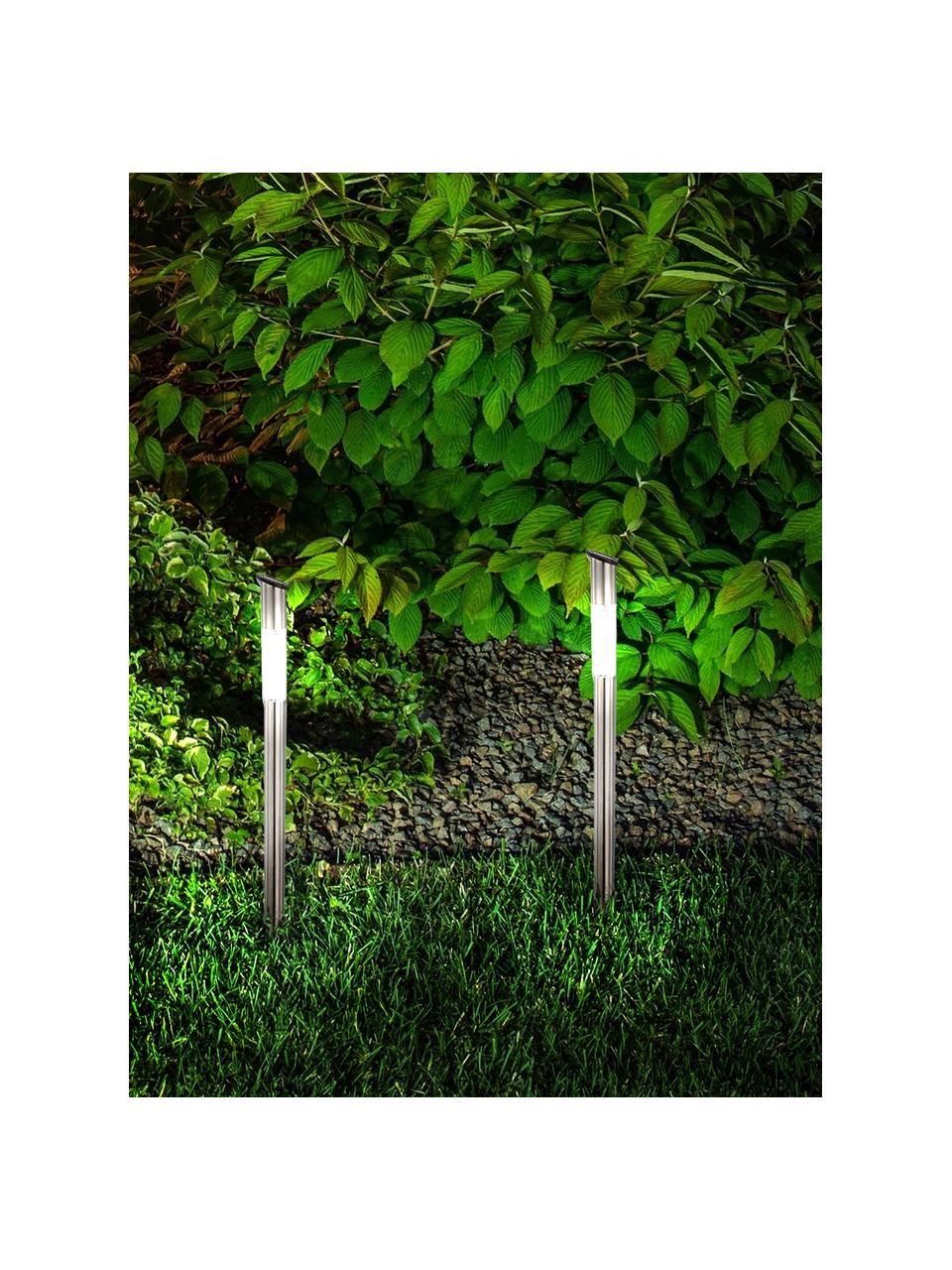 Lampada solare Thin 6 pz, Base della lampada: acciaio inossidabile, Acciaio inossidabile, Ø 6 x Alt. 60 cm