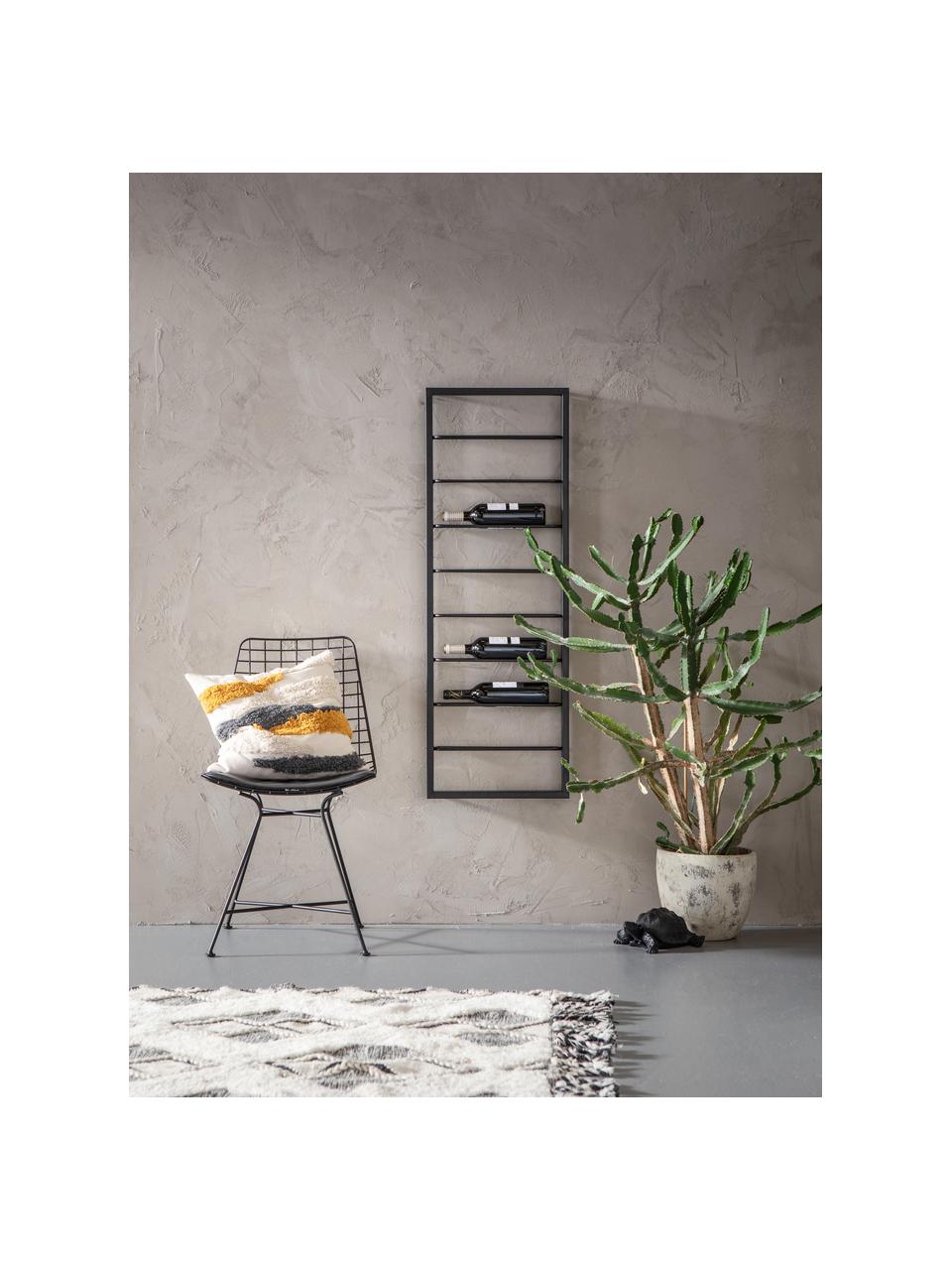 Hängeweinregal Bistro für 8 Flaschen, Stahl, pulverbeschichtet, Schwarz, B 42 x H 120 cm