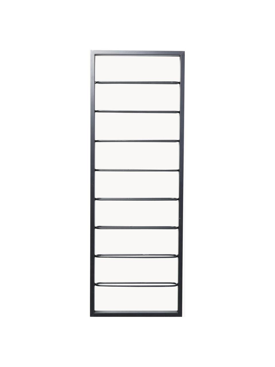 Hangend wijnrek Bistro voor 8 flessen, Staal, gepoedercoat, Zwart, B 42 x H 120 cm