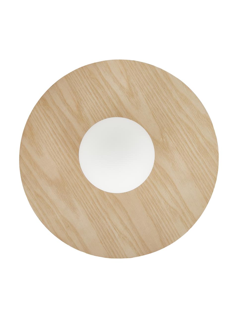 Lampada da parete e soffitto Starling, Paralume: vetro opale, Marrone chiaro, bianco, Ø 33 x Prof. 14 cm