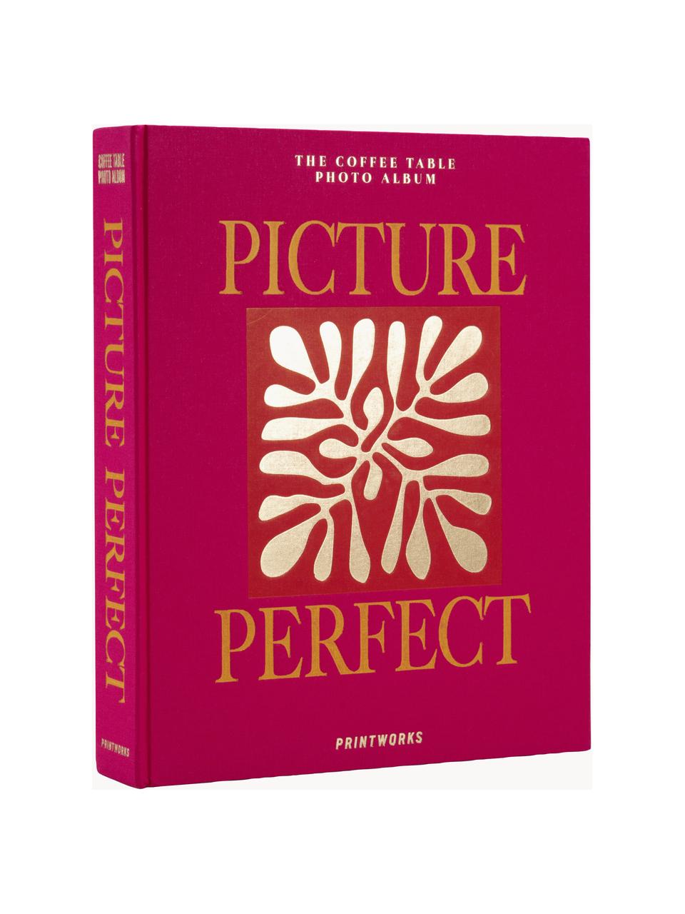 Albúm de fotos Picture Perfect, Funda: tela de algodón, cartón g, Dorado, color vino, An 33 x Al 27 cm