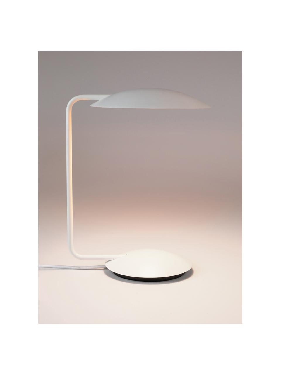 Lampada da tavolo bianca Pixie, Paralume: metallo verniciato a polv, Base della lampada: metallo verniciato a polv, Bianco, Larg. 25 x Alt. 39 cm