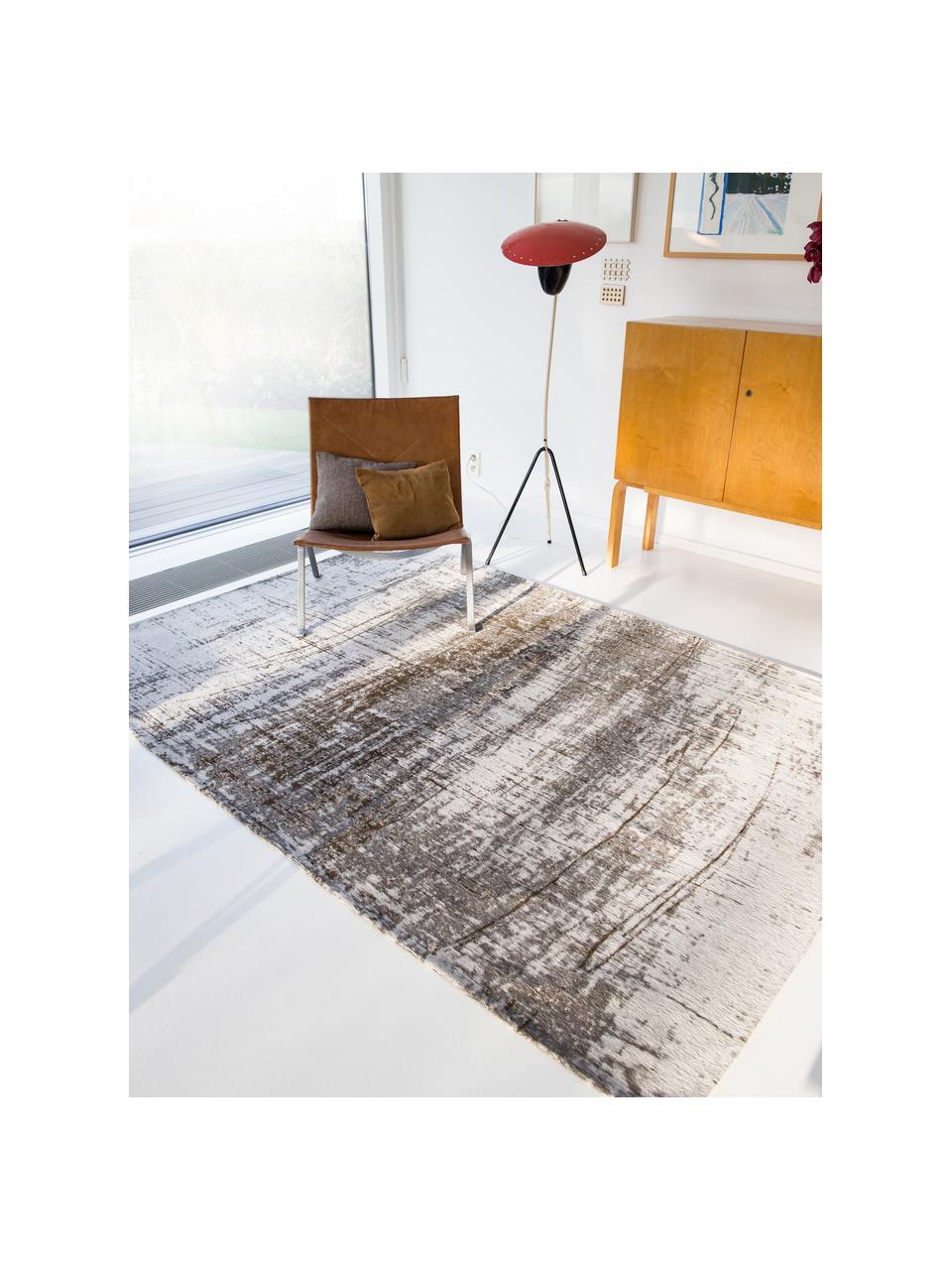 Tapis avec motif abstrait Concrete Jungle, 100 % polyester, Tons gris, larg. 80 x long. 150 cm (taille XS)