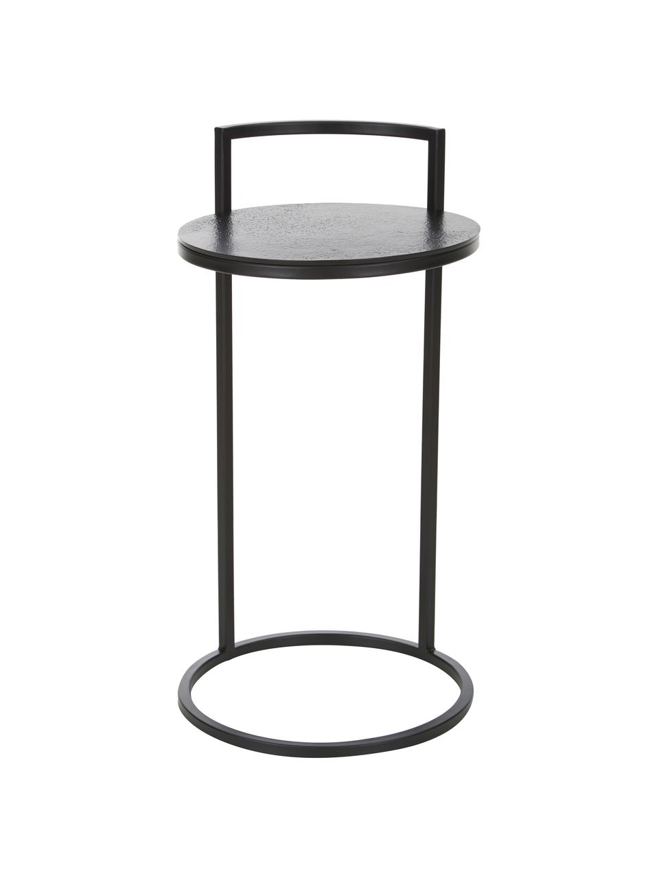 Table d'appoint ronde Circle, Noir, Ø 36 x haut. 66 cm