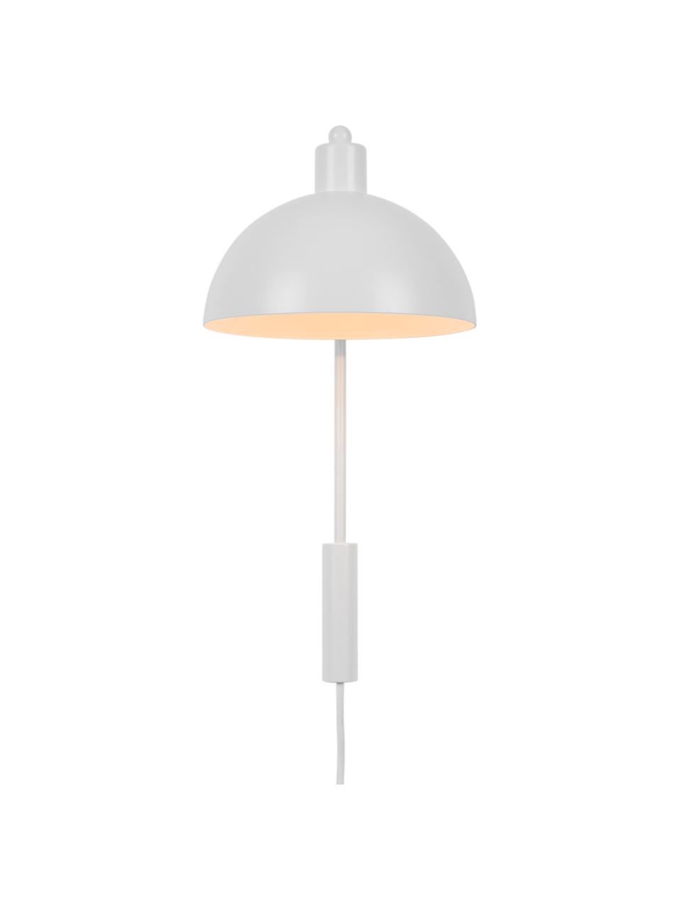 Veľká nástenná lampa Ellen, Matná biela, H 26 x V 43 cm