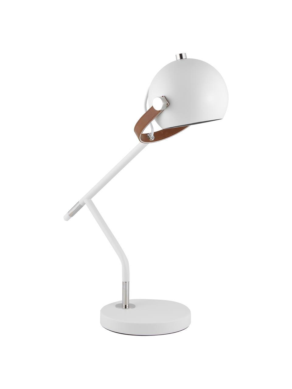 Grande lampe de bureau blanche Bow, Blanc, larg. 42 x haut. 54 cm