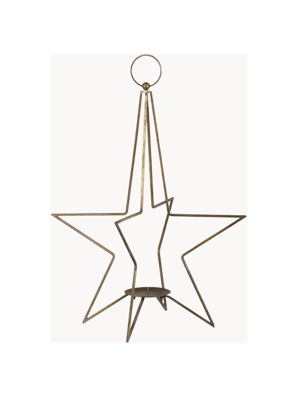 Portacandela a stella Glavia, Metallo rivestito, Ottonato, Ø 31 x Alt. 54 cm