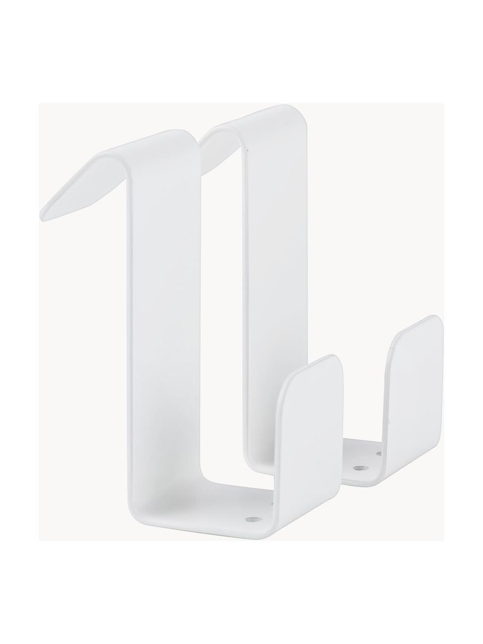 Gancio in acciaio Flex 2 pz, Acciaio rivestito, Bianco, Larg. 5 x Alt. 6 cm