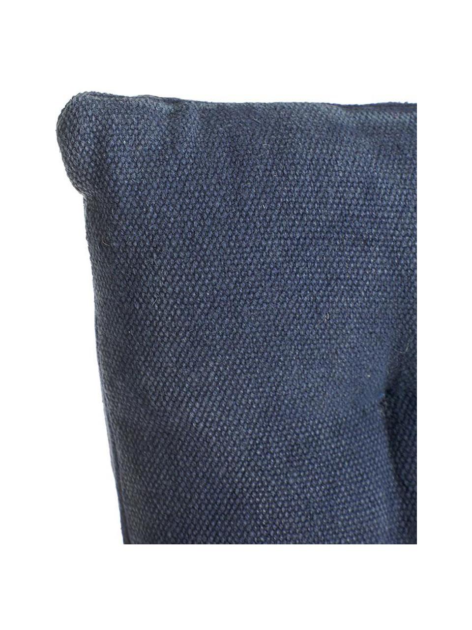 Cojín de asiento Benni, Funda: algodón, Azul, An 40 x L 40 cm