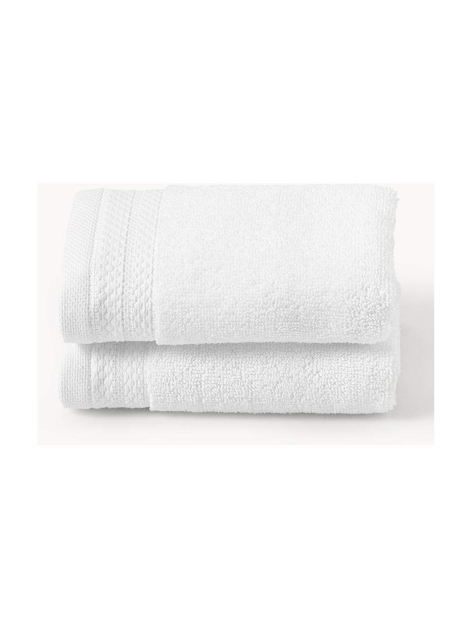 Serviette de toilette en coton bio Premium, tailles variées, Blanc, Serviettes de toilette, larg. 50 x long. 100 cm, 2 pièces