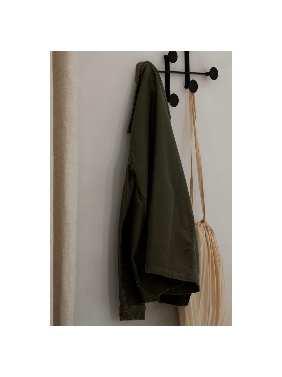 Wieszak ścienny Afteroom Coat Hanger, Stal malowana proszkowo, Czarny, S 37 x W 24 cm