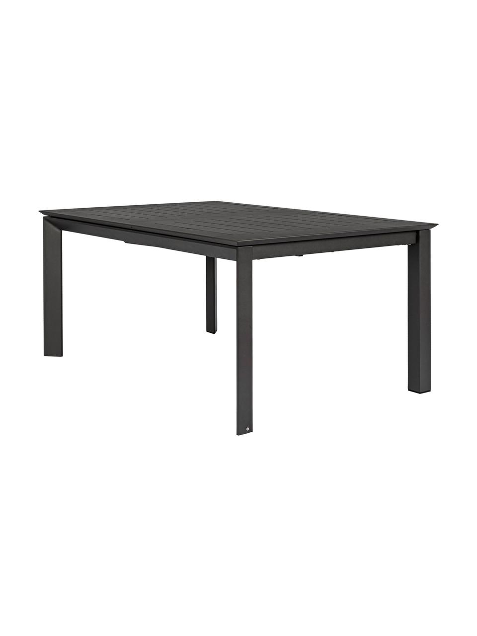 Uitschuifbare tuintafel Konnor, 110 - 160 x D 160 cm, Antraciet, B 110 tot 160 x D 160 cm