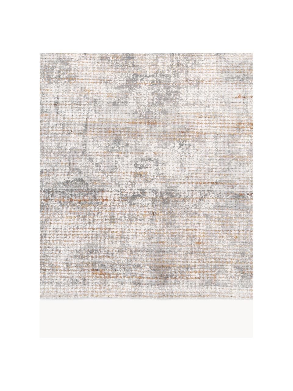 Kurzflor-Teppich Alisha, 63 % Jute, 37 % Polyester, Hellgrau, B 120 x L 180 cm (Grösse S)